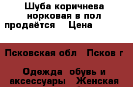 Шуба коричнева норковая в пол продаётся  › Цена ­ 50 000 - Псковская обл., Псков г. Одежда, обувь и аксессуары » Женская одежда и обувь   . Псковская обл.,Псков г.